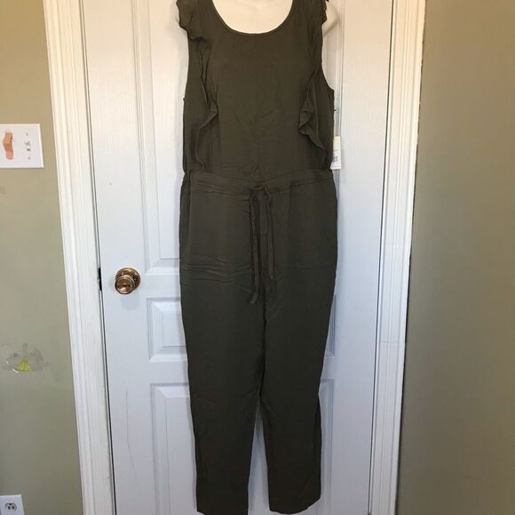 New Dex Khaki Jumpsuit Large Women - Picture 3 of 14